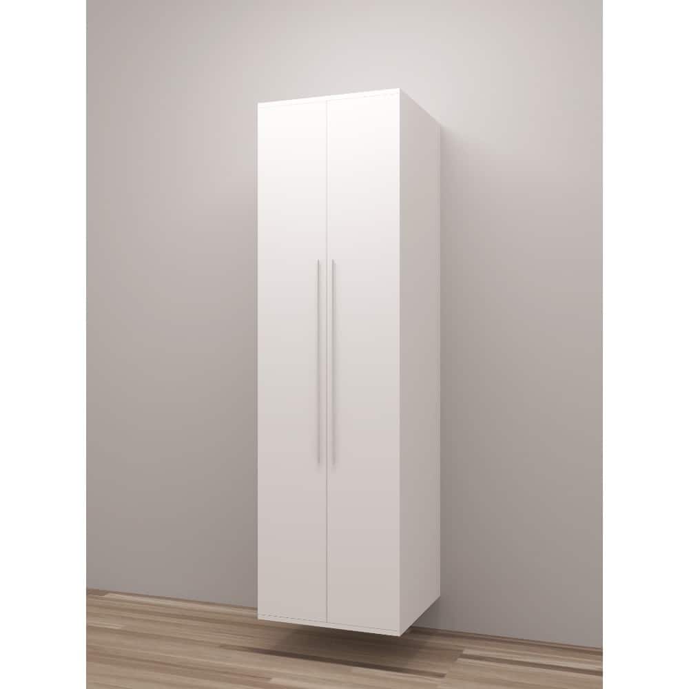 TidySquares Classic White Wood Storage Locker Design 1