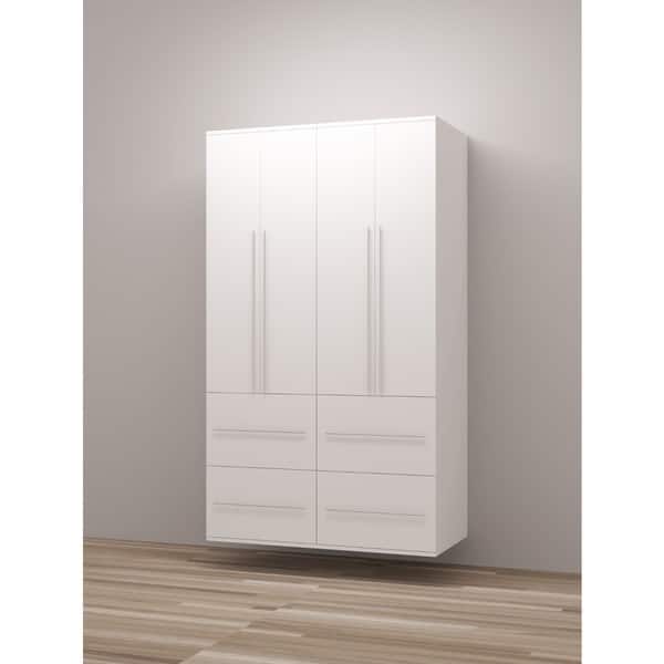 TidySquares Classic White Wood Locker Storage Design 6 - Bed Bath ...