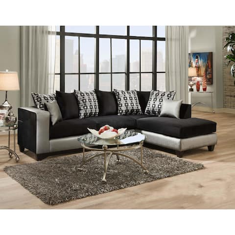Black Microfiber Sectional Sofas Online At
