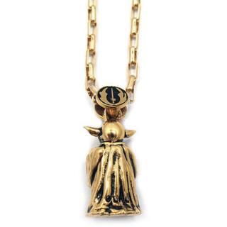 Han Cholo Star Wars Gold Tone Stainless Steel Yoda Pendant Overstock 13628554 han cholo