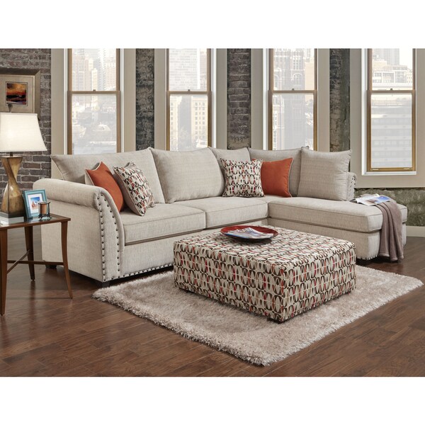 Sofa Trendz Bennington Sectional With Ottoman Set
