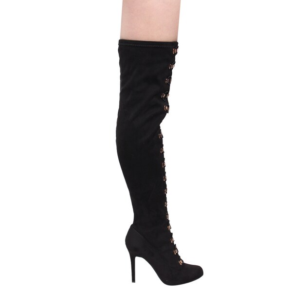 anne michelle thigh high boots