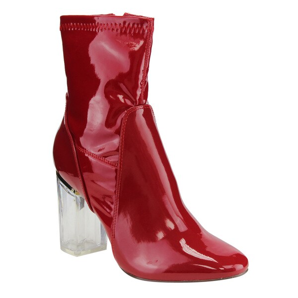 red clear booties