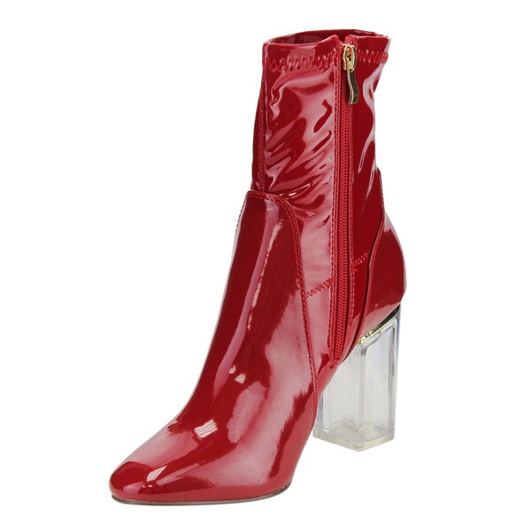 red clear booties