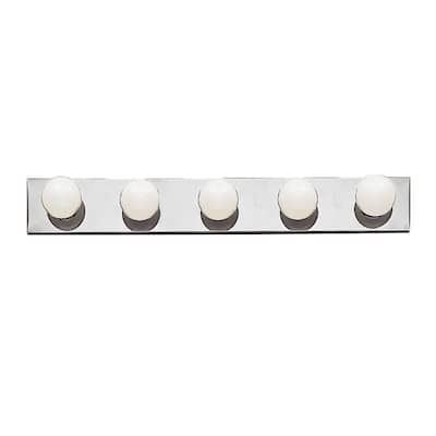 Kichler Lighting Utilitarian 5-light 30-inch Brushed Nickel Linear Bath/Vanity Light