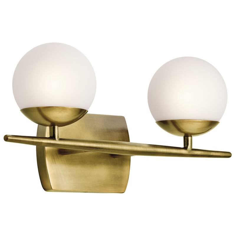 Kichler Lighting Jasper Collection 2-light Natural Brass Halogen Bath/Vanity Light