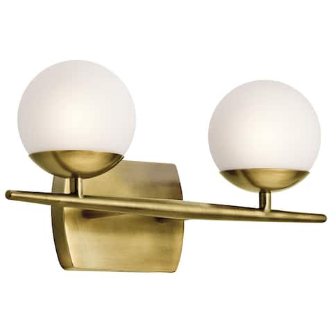 Kichler Lighting Jasper Collection 2-light Natural Brass Halogen Bath/Vanity Light