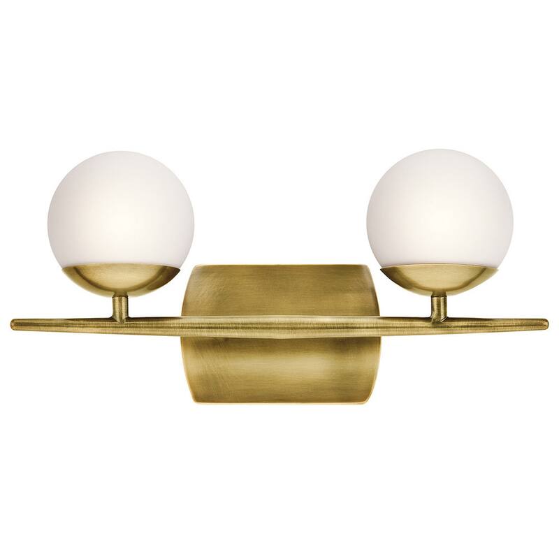 Kichler Lighting Jasper Collection 2-light Natural Brass Halogen Bath/Vanity Light