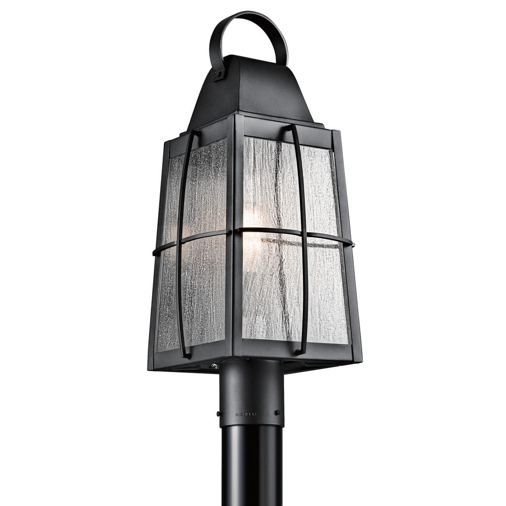 Kichler Lighting Tolerand Collection 1-light Textured Black Outdoor Post Mount