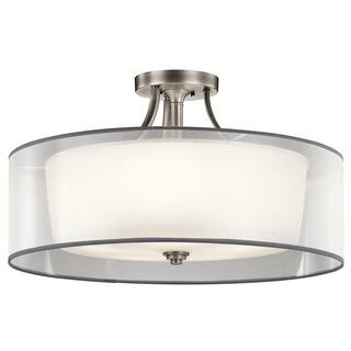 Kichler Lighting Lacey Collection 5-light Antique Pewter Semi Flush Mount