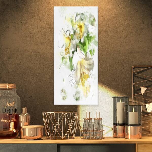 Shop Designart Bunch Of Small Flowers Watercolor Large Floral Metal Wall Art Overstock 13656741