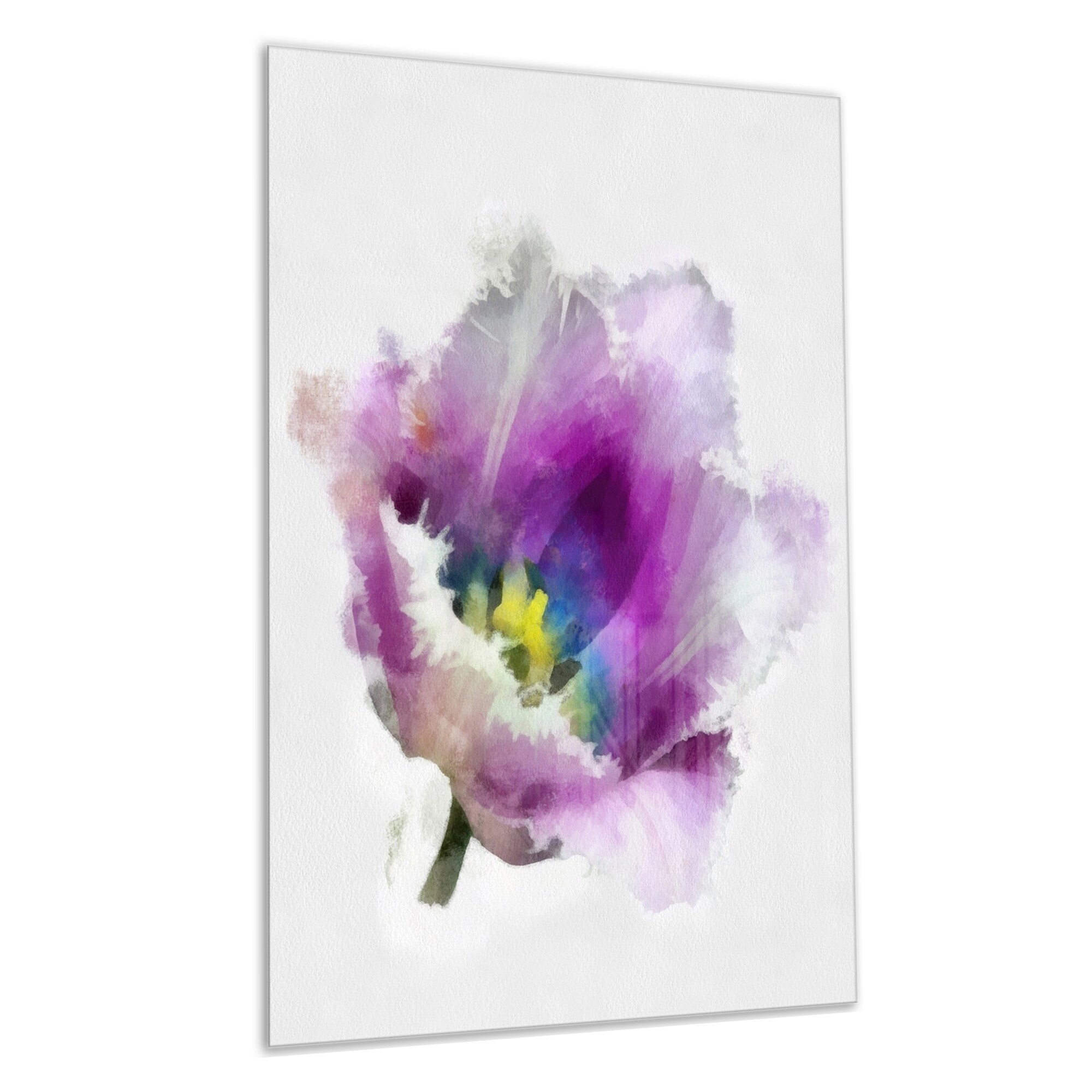 Designart Tulips In A Row MT6291-28x12 Floral Metal Wall Art Designart Tulips In A Row MT6291-28x12 Floral Metal Wall Art