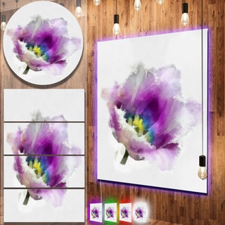 Designart Tulips In A Row MT6291-28x12 Floral Metal Wall Art Designart Tulips In A Row MT6291-28x12 Floral Metal Wall Art