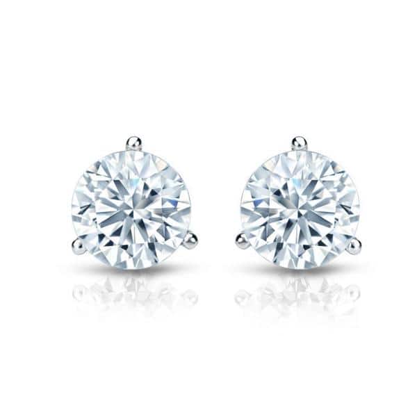 Auriya GIA Certified 14k White Gold 3-Prong Martini 2.00 ct. TDW