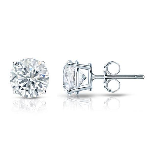 Shop Auriya Platinum 2ctw Round Diamond Stud Earrings Gia