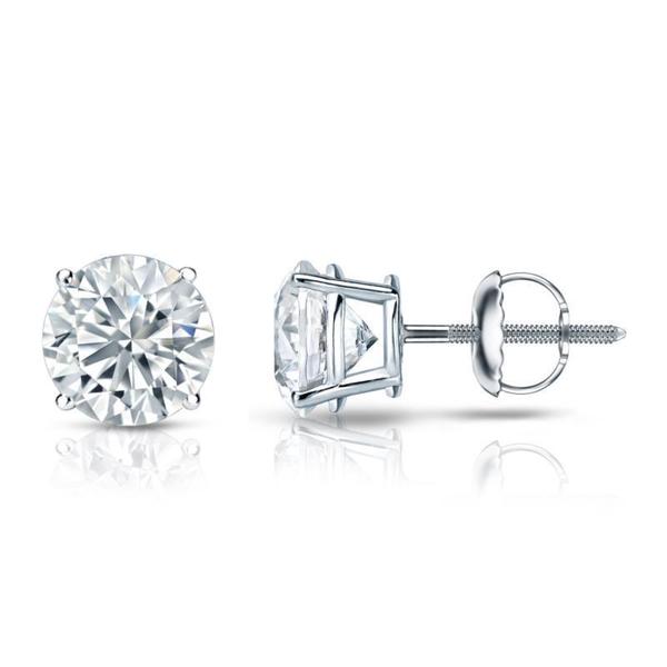 Platinum Round 1 2ct Tdw Gia Certified Diamond Stud Earrings Platinum Round 1 2ct Tdw Gia Certified Diamond Stud Earrings By Auriya