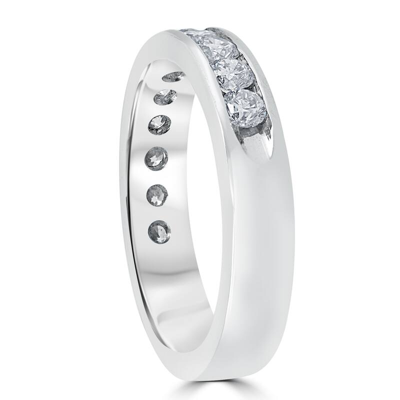 950 Platinum 1 ct TDW Diamond Channel Set Wedding Ring - White