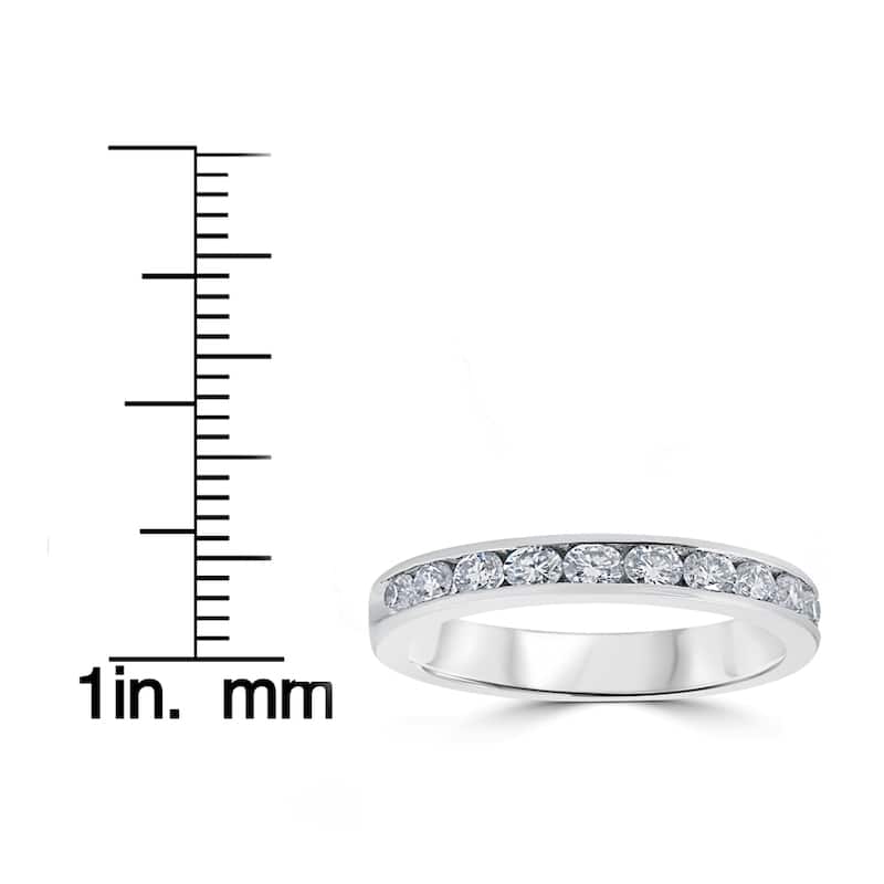 950 Platinum 1 ct TDW Diamond Channel Set Wedding Ring - White