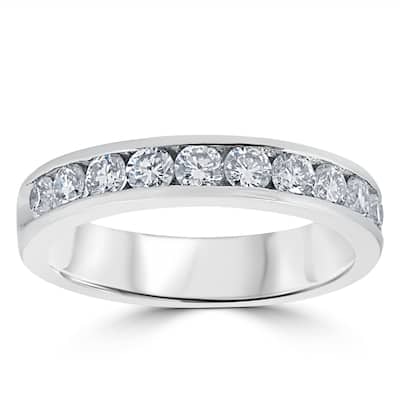 950 Platinum 1 ct TDW Diamond Channel Set Wedding Ring - White