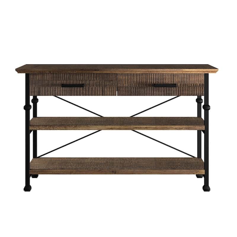 Myra Vintage Industrial Modern Rustic Media TV Stand Console by iNSPIRE Q Classic