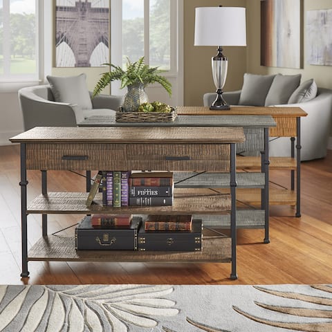 Myra Vintage Industrial Modern Rustic Media TV Stand Console by iNSPIRE Q Classic