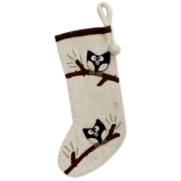 Hand-Hooked Stockings - Black/ Green/ Multi, Size Stocking, 11 in. x 21 in., Cotton | The Company Store