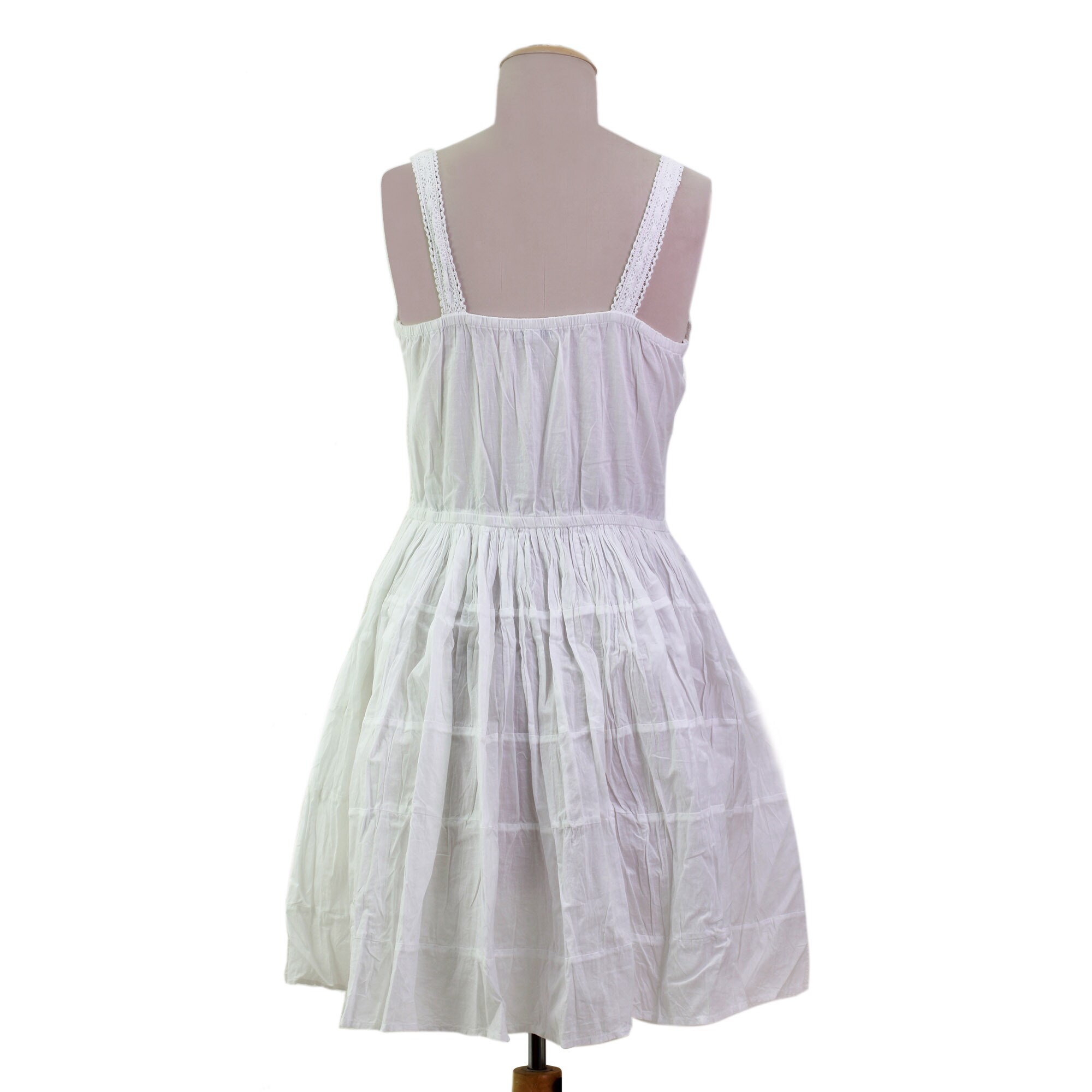 snow white cotton dress