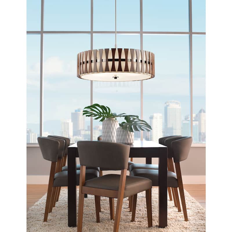 Kichler Lighting Cirus Collection 5-light Auburn Stained Finish Pendant/Semi Flush Mount