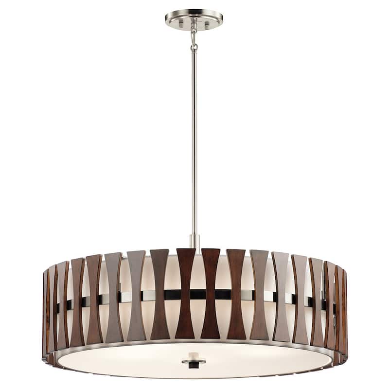 Kichler Lighting Cirus Collection 5-light Auburn Stained Finish Pendant/Semi Flush Mount