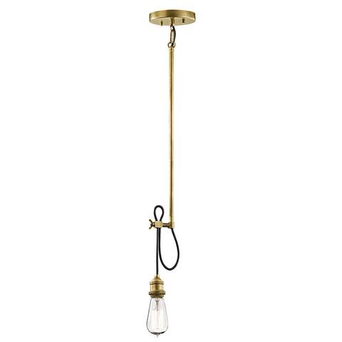 Kichler Lighting Rumer Collection 1-light Natural Brass Mini Pendant/Wall Sconce