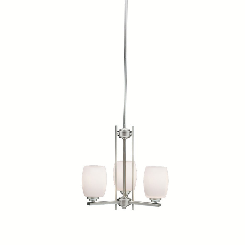Kichler Lighting Eileen Collection 3-light Brushed Nickel Mini Chandelier - Chandeliers For Bedrooms by Overstock.com