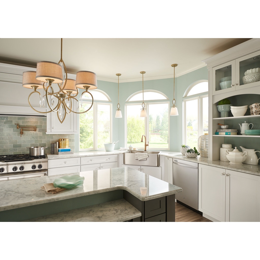 Kichler Lighting Casilda Collection 4-light Sterling Gold Chandelier - Chandeliers For Bedrooms by Overstock.com