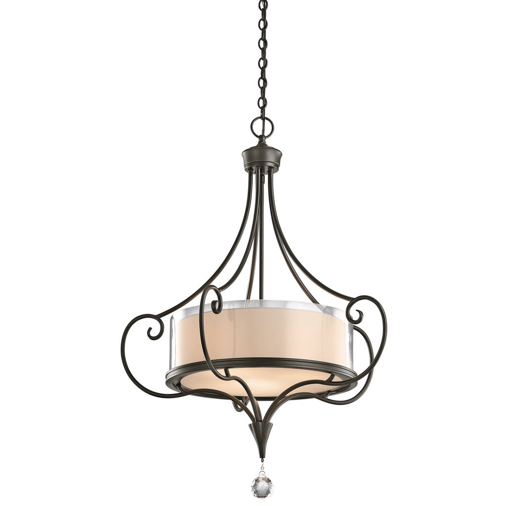 Kichler Lighting Lara Collection 3-light Shadow Bronze Chandelier/Pendant - Chandeliers For Bedrooms by Overstock.com