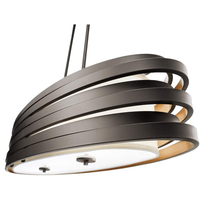 Kichler Lighting Roswell Collection 3-light Olde Bronze Oval Chandelier/Pendant