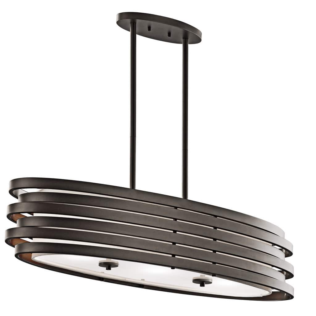 Kichler Lighting Roswell Collection 3-light Olde Bronze Oval Chandelier/Pendant