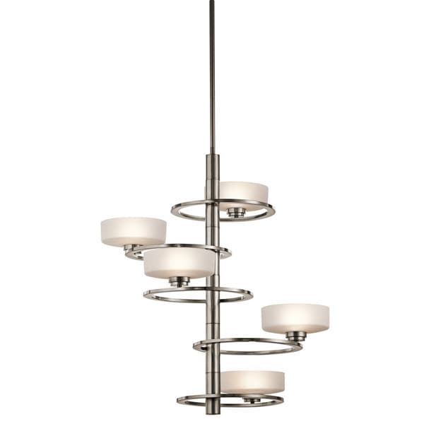 Kichler Lighting Aleeka Collection 5-light Classic Pewter Foyer Halogen Chandelier