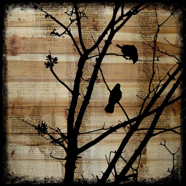 Marmont Hill - Handmade Vicki Butler Upstairs Neighbor Painting Print on Natural Pine Wood