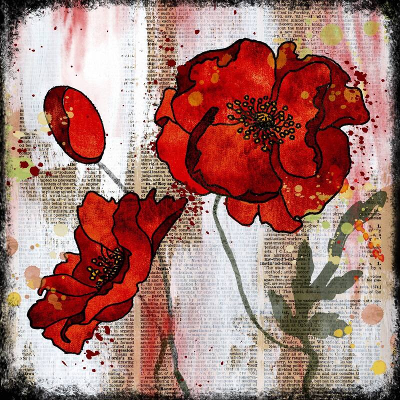 Marmont Hill Vicki Butler 'Bright Red Poppies' Painting Print on Wrapped Canvas - Multi-Color