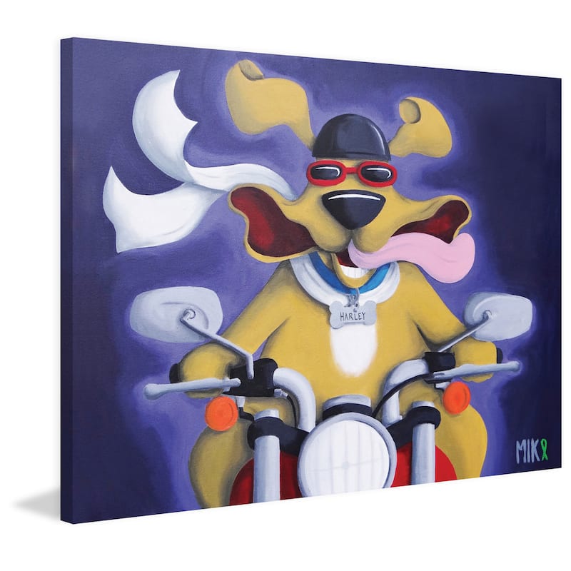 Marmont Hill - 'Harley LG' by Mike Taylor Painting Print on Wrapped Canvas - Multi-Color