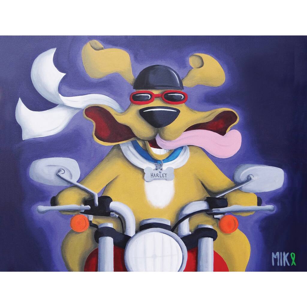 Marmont Hill - 'Harley LG' by Mike Taylor Painting Print on Wrapped Canvas - Multi-Color