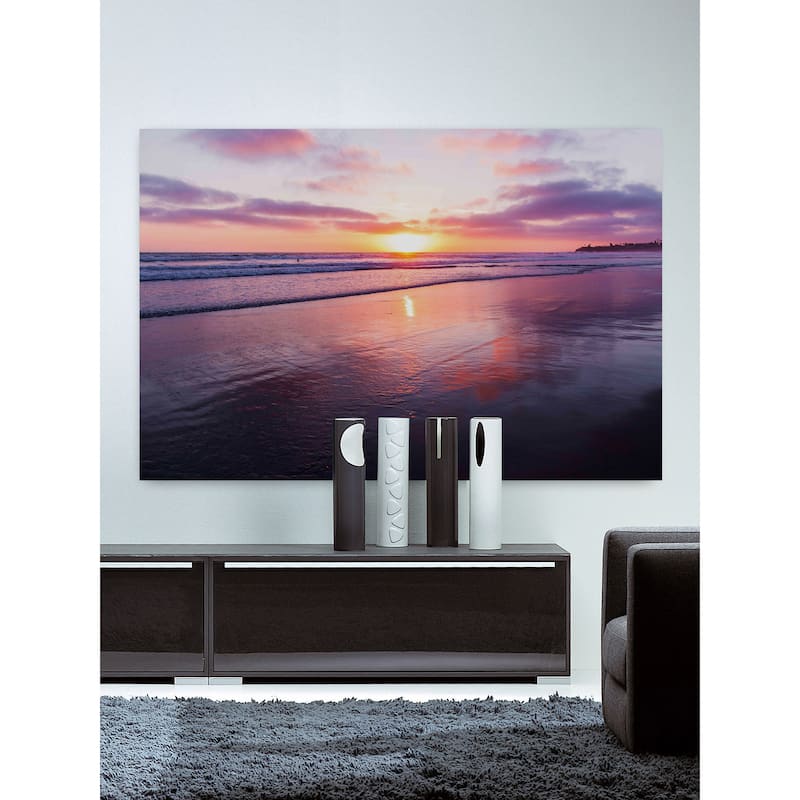 Marmont Hill - 'Cotton Candy Clouds' by Morgan J Hartley Painting Print on Wrapped Canvas - Multi-Color