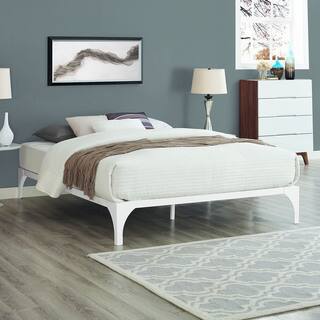 Mid Century Modern Frames Online At Our Best Style Mid Century Modern White Ollie Bed Frame