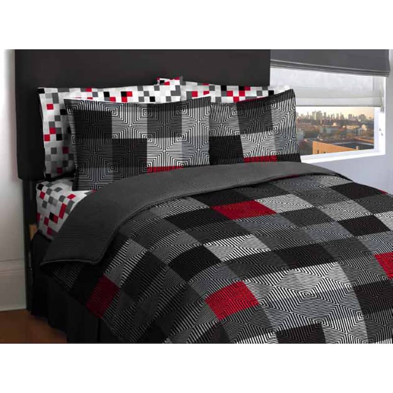 Loft Living Geo Blocks 7-piece Bed in a Bag Set