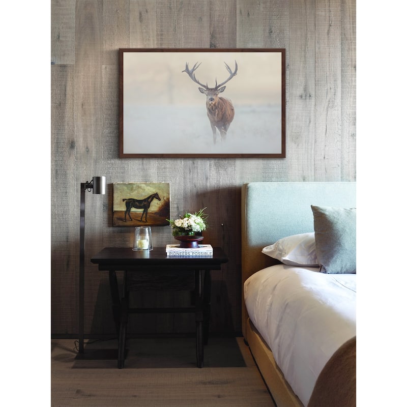 Marmont Hill - 'The Lone Buck' Framed Painting Print - Multi-Color
