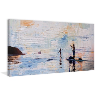 Parvez 'Dusk Paddling' Painting Print Canvas