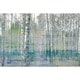 preview thumbnail 1 of 5, Parvez Taj - 'Teal Tree Forest' Painting Print on Wrapped Canvas