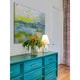 preview thumbnail 6 of 5, Parvez Taj - 'Water Blooms' Painting Print on Wrapped Canvas