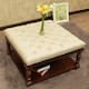 Cairona Fabric 30-inch Tufted Shelved Ottoman