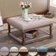 preview thumbnail 1 of 5, Cairona Fabric 30-inch Tufted Shelved Ottoman