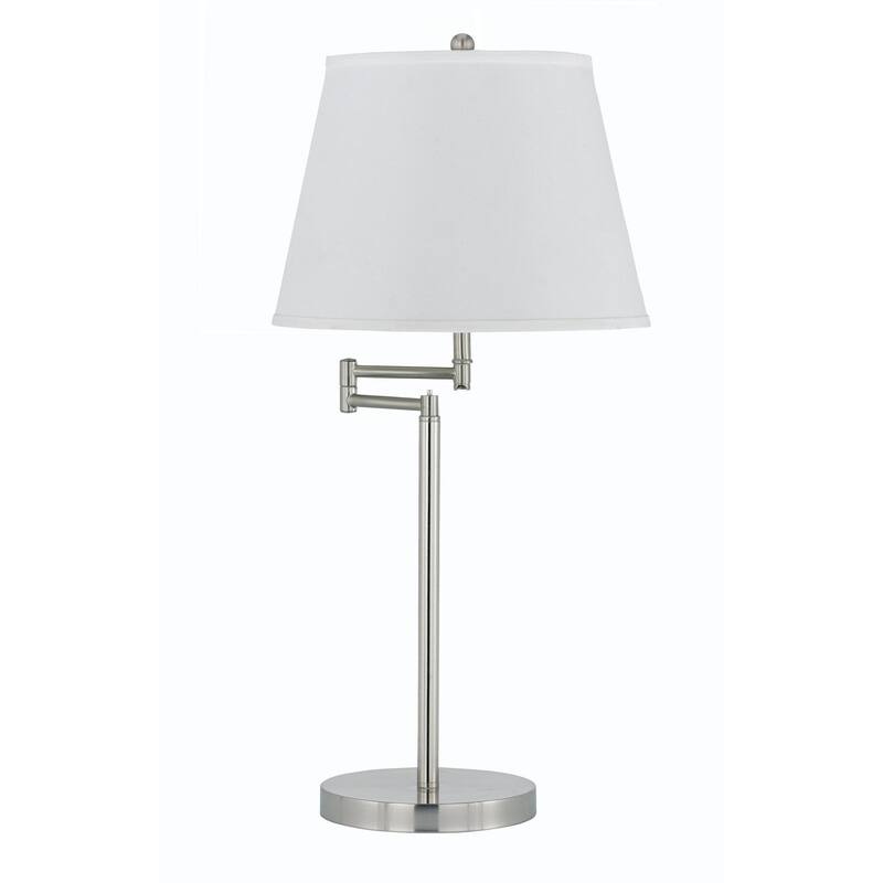 Andros Off-white Shade and Steel Base 150-watt 3-way Table Lamp